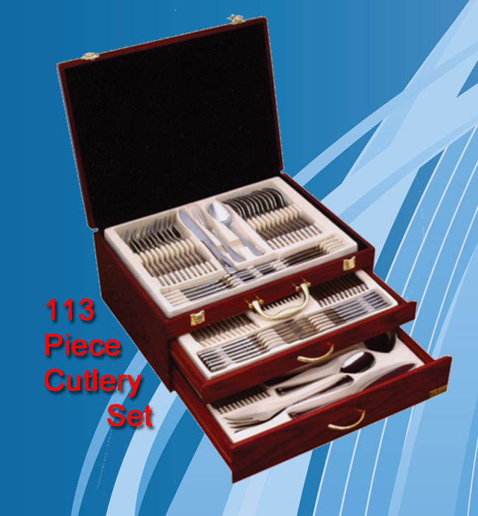 113 Piece Cutlery Set - Click Image to Close